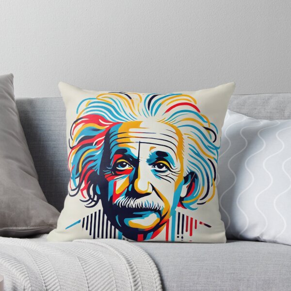 Item preview, Minimalist Colorful Portrait of Albert Einstein designed and sold by ariine.