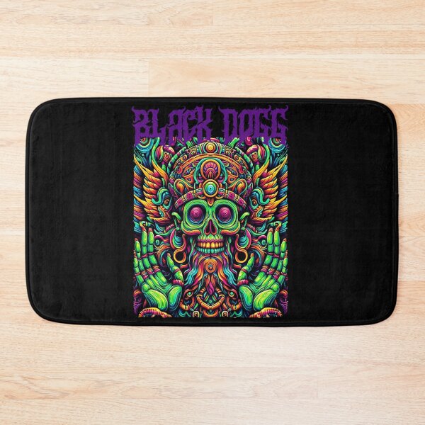 Item preview, Aztec skull stoner hippy horror monster 70s Psychedelic Celtic Green Man inspired classic t-shirt heavy metal, rock, goth horror designed and sold by blackdoggdesign.