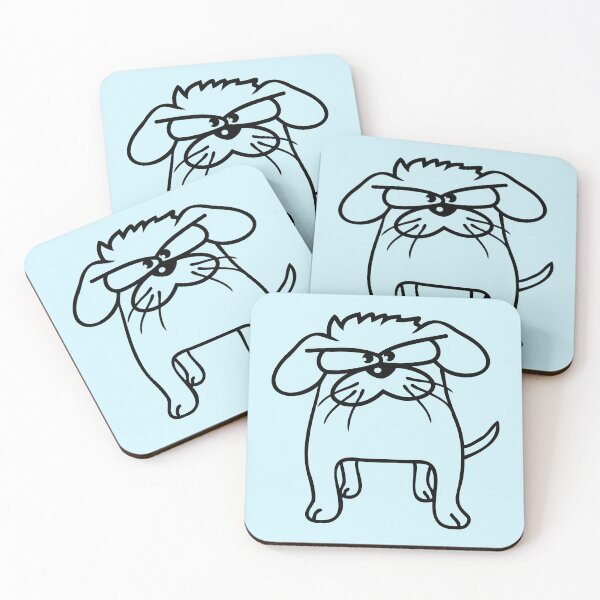 Item preview, Dog Looks Angry Serious Aggressive Evil Bad Boy Comic Cartoon designed and sold by shirt-o-mat.