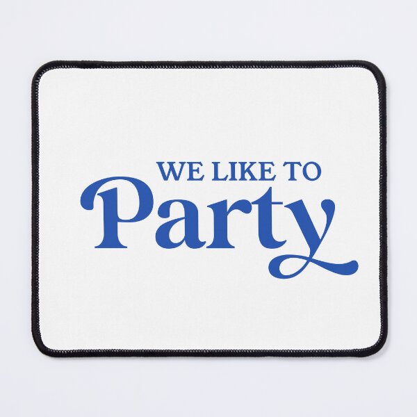Item preview, “We Like to Party” in Cobalt Blue Fun Bridesmaids and Bridal Squad Design designed and sold by Stickers by @molllyclare.