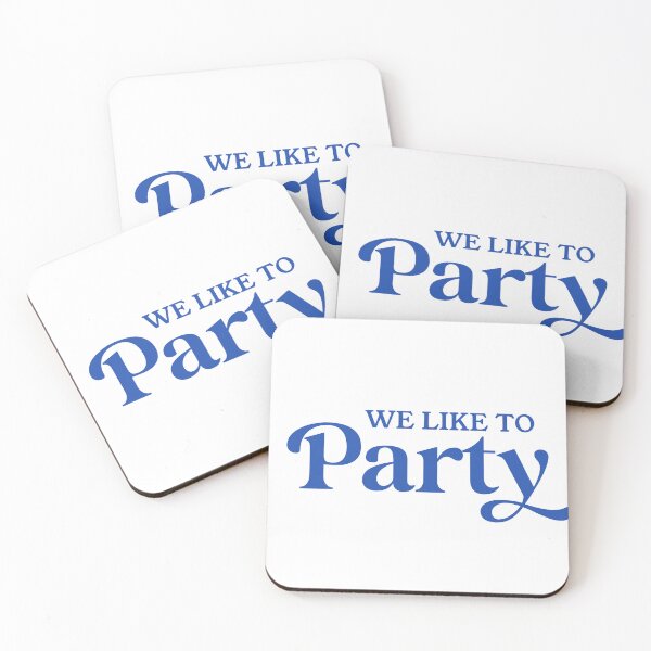 Item preview, “We Like to Party” in Cobalt Blue Fun Bridesmaids and Bridal Squad Design designed and sold by Stickers by @molllyclare.
