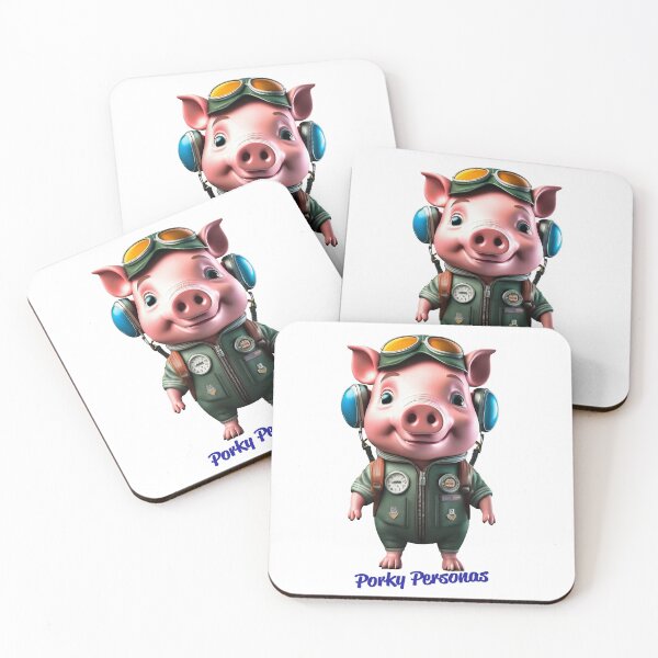 Item preview, Porky Personas Funny Pig Characters designed and sold by Drone-tees.