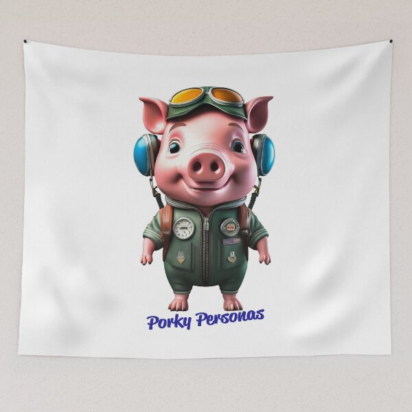 Item preview, Porky Personas Funny Pig Characters designed and sold by Drone-tees.