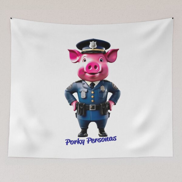 Aperçu de l'œuvre Porky Personas Personnages de cochons amusants créée et vendue par Drone-tees.