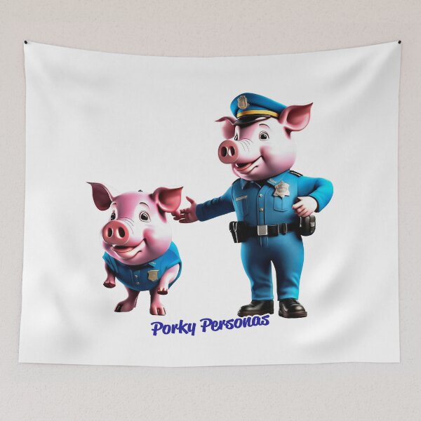 Item preview, Porky Personas Funny Pig Characters designed and sold by Drone-tees.