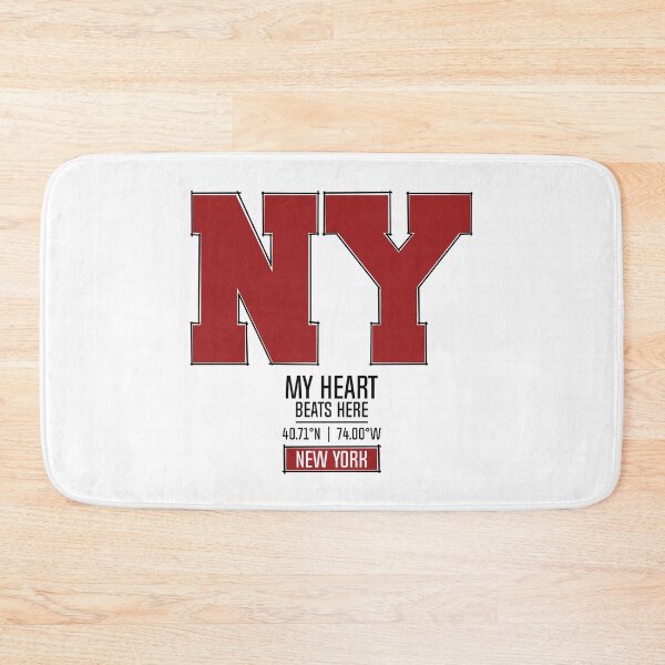 Item preview, NEW YORK MY HEART BEATS HERE WHITE designed and sold by LMAGARMENTS.