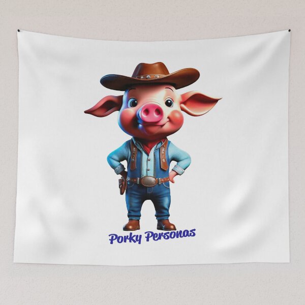 Item preview, Porky Personas Funny Pig Characters designed and sold by Drone-tees.