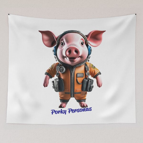 Item preview, Porky Personas Funny Pig Characters designed and sold by Drone-tees.