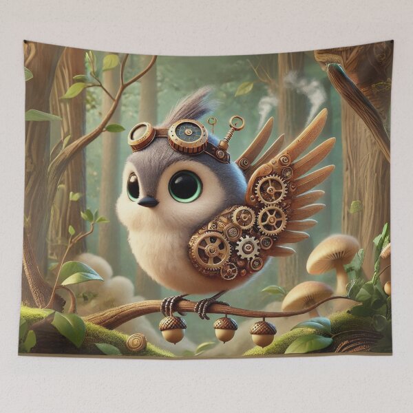 Item preview, Steampunk Tufted Titmouse designed and sold by Sillytoe.