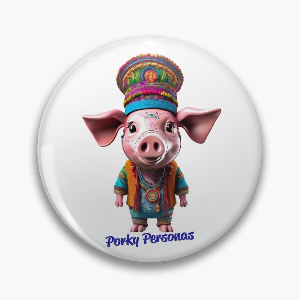 Item preview, Porky Personas Funny Pig Characters designed and sold by Drone-tees.