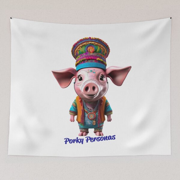 Item preview, Porky Personas Funny Pig Characters designed and sold by Drone-tees.