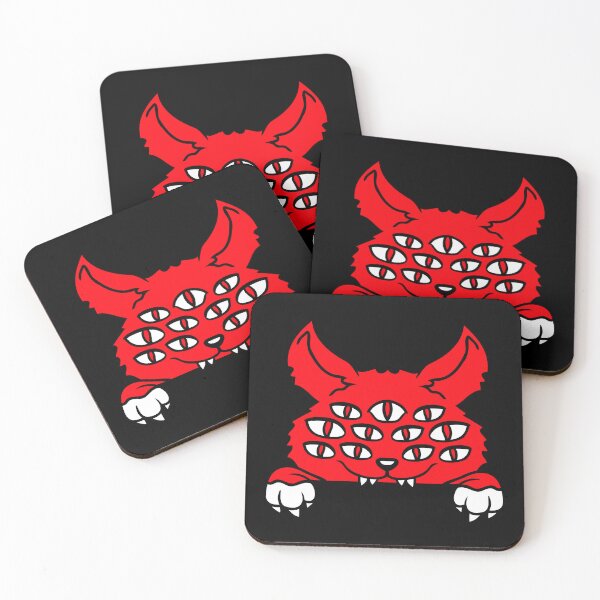 Item preview, Cat Demon Many Eyes Devil Hell Cool Evil Monster Comic Cartoon designed and sold by shirt-o-mat.