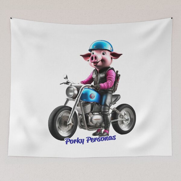 Aperçu de l'œuvre Porky Personas Personnages de cochons amusants créée et vendue par Drone-tees.