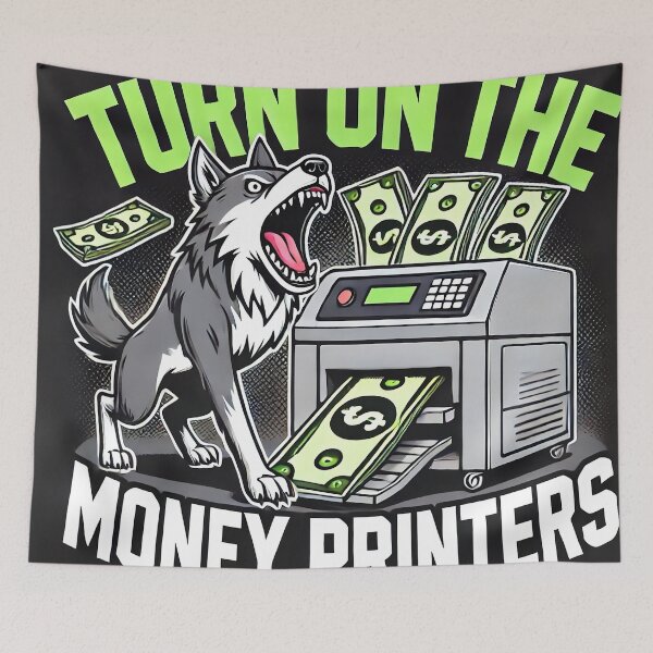 Item preview, Wolf of Wall Street: Turn on Money Printers designed and sold by RK - Shop.