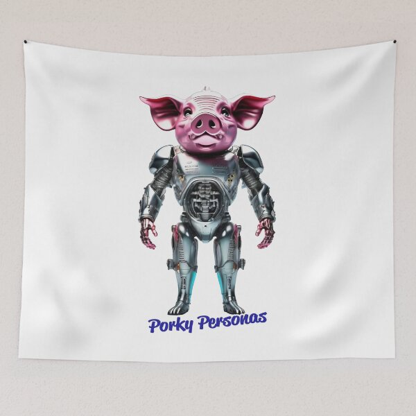 Item preview, Porky Personas Funny Pig Characters designed and sold by Drone-tees.