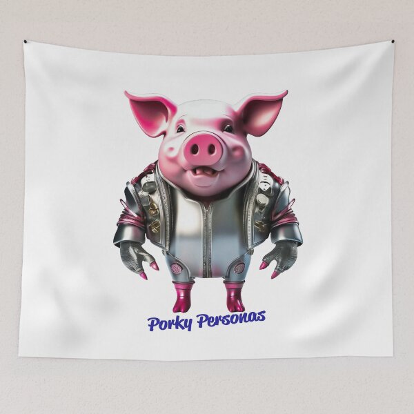 Item preview, Porky Personas Funny Pig Characters designed and sold by Drone-tees.