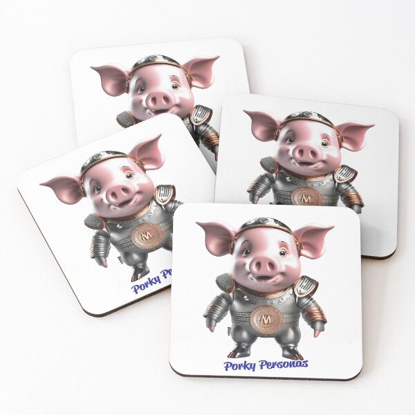 Item preview, Porky Personas Funny Pig Characters designed and sold by Drone-tees.