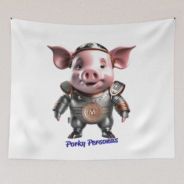 Item preview, Porky Personas Funny Pig Characters designed and sold by Drone-tees.