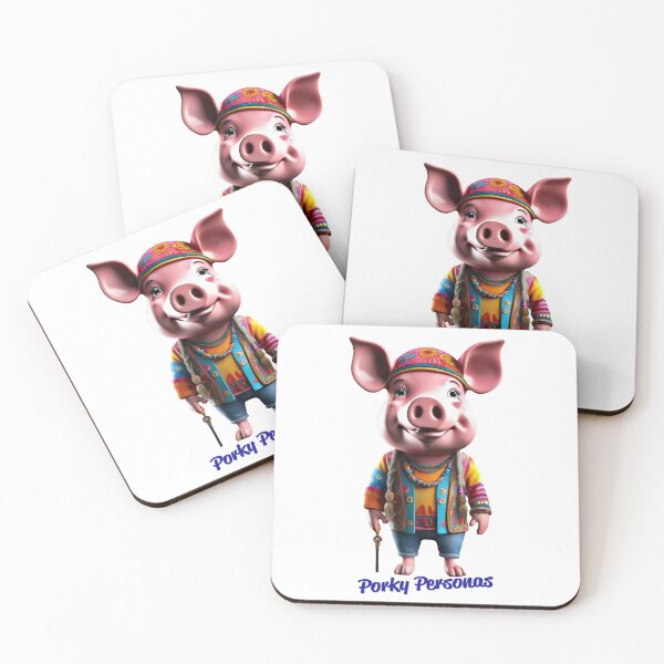 Item preview, Porky Personas Funny Pig Characters designed and sold by Drone-tees.