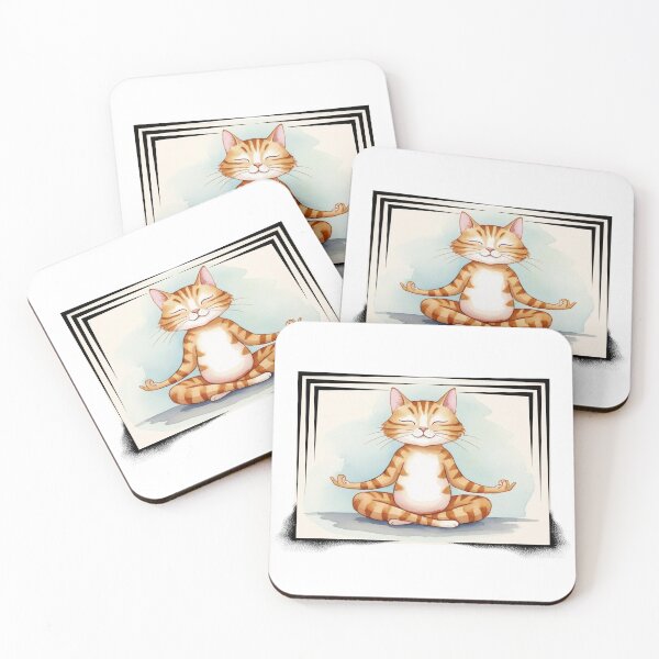 Item preview, Meditating cat  designed and sold by  Any Mood Designs.