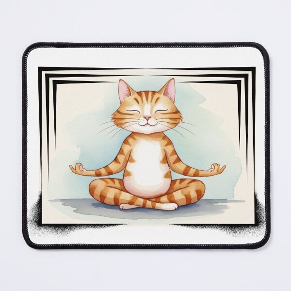Item preview, Meditating cat designed and sold by Any Mood Designs.