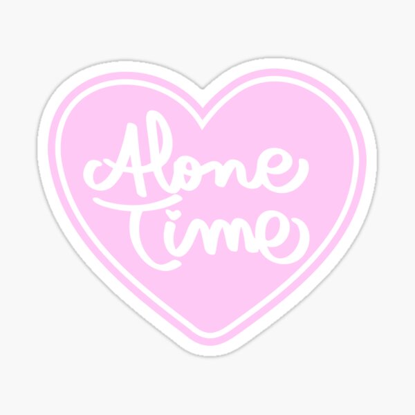 Item preview, Alone time pink heart neurodivergent antisocial shy graphic designed and sold by pasteldreams26.
