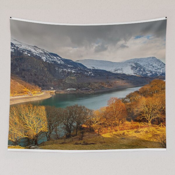 Item preview, Serene Mountain Landscape with Snow-Capped Peaks and Tranquil Lake designed and sold by David Patterson.