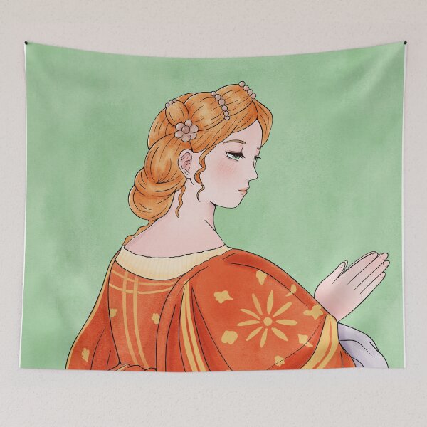 Item preview, Cute Renaissance fashion anime style illustration designed and sold by MariOyama.