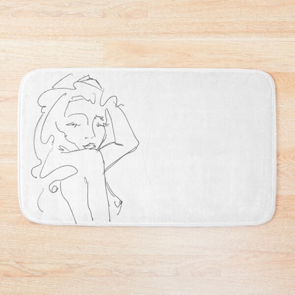 Item preview, Line Girl, Minimal, Nude, Nude Line Drawing, Line Art, Black and White, pencil designed and sold by Clancy Rodgers.