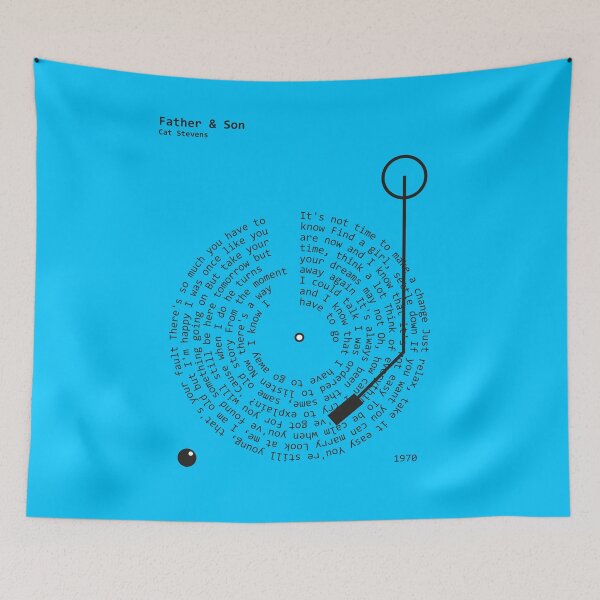 Item preview, Father & Son, Cat Stevens - Lyrics Poster designed and sold by MancBusyBee.