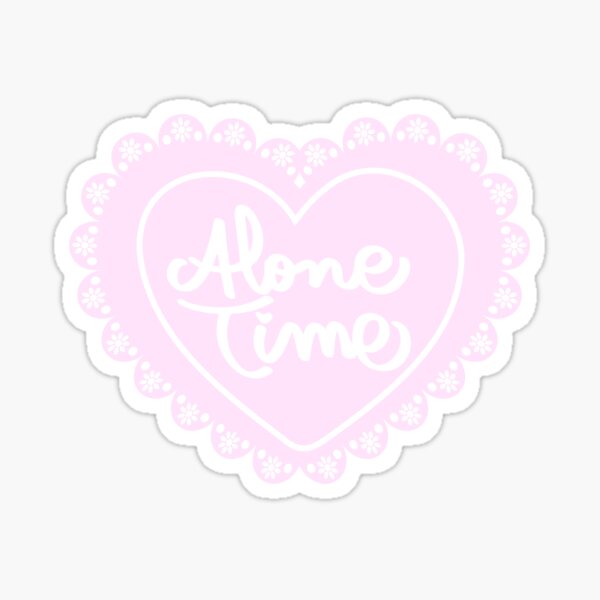 Item preview, Alone time light pink heart with lace trim  designed and sold by pasteldreams26.