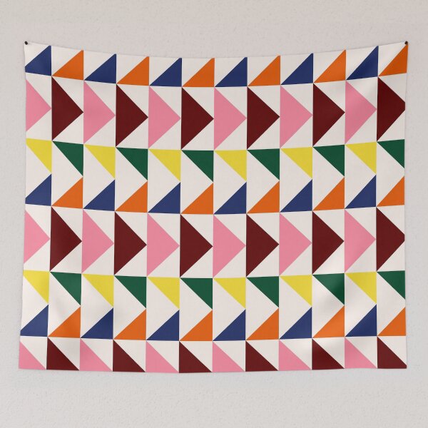 Item preview, Multi Colour Geometric Pattern in Triangles designed and sold by OneThreeSix.