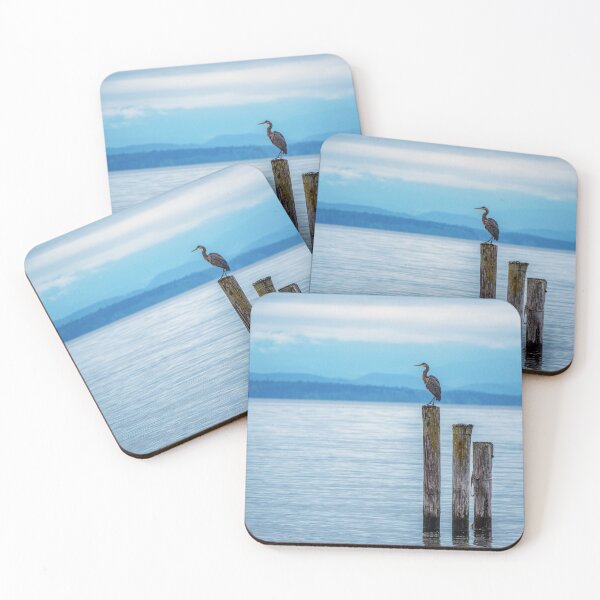 Item preview, Great Blue Heron Perched on Piling designed and sold by LarsOlofPhoto.