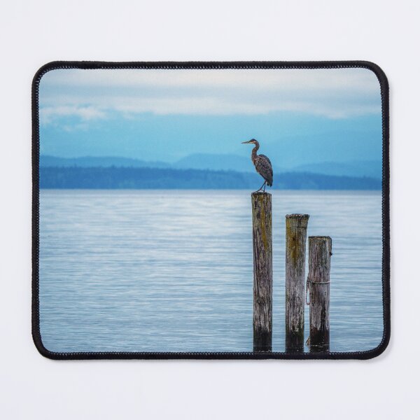 Item preview, Great Blue Heron Perched on Piling designed and sold by LarsOlofPhoto.