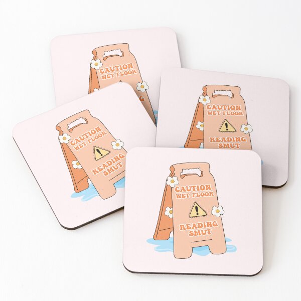 Item preview, Caution Wet Floor Reading Smut for Spicy Book Lover Orange Decor Funny Gift designed and sold by StickyBook.