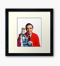 Mister Rogers and King Friday Cartoons Framed Print