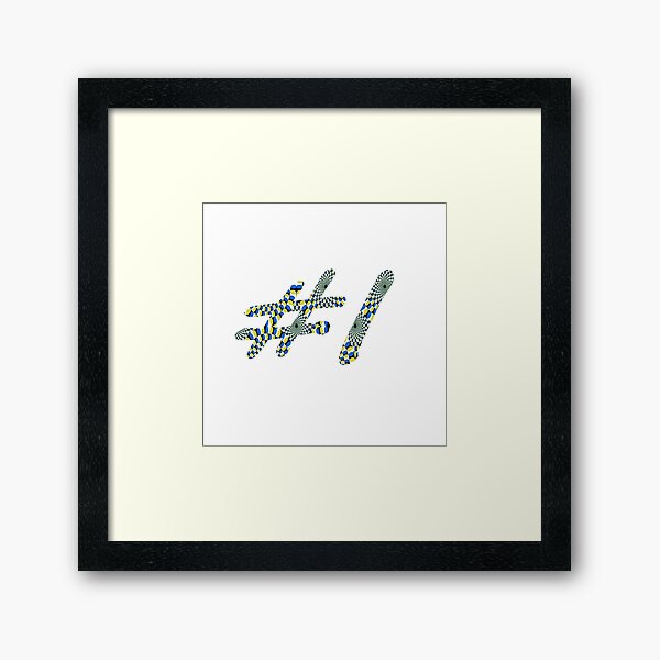 #Number1, #1, #NumberOne, #AlphaPlus, #foremost, #outstanding, #prominent, #eminent, #distinguished, #remarkable, #extraordinaire, #extraordinary Framed Art Print