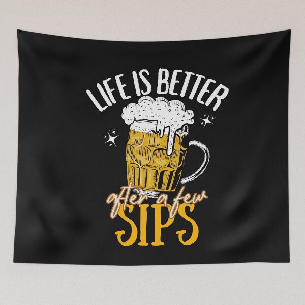 Item preview, Life Is Better After Few Sips Beer Lover designed and sold by SharpThreadZ.