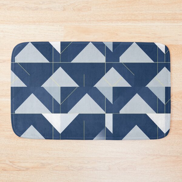 Item preview, Abstract Geometric Blue and Gray Seamless Pattern designed and sold by tonyartprints.