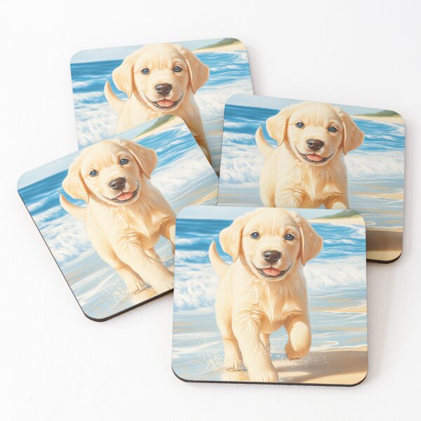 Item preview, Labrador Retriever Puppy on Beach designed and sold by PetsArt.