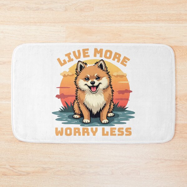 Item preview, Live More Worry Less - Cute Pomeranian Sunset  designed and sold by Auchi_Verse.