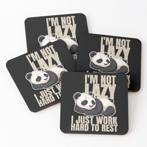 Item preview, Cute Funny Panda I'm Not Lazy designed and sold by Auchi_Verse.