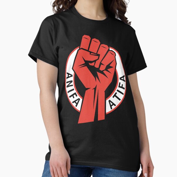 Vista previa del artículo con la obra «Camiseta con imanes de Antifa, Antifa Fascista», diseñado y vendido por SouadShopArt.