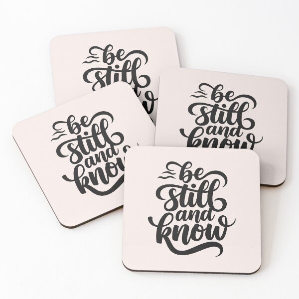 Item preview, Be Still And Know | Calligraphy Bible Verses Christian Faith Art designed and sold by  KnitLuv.