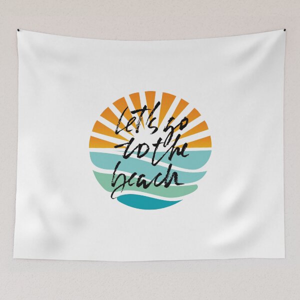 Item preview, Let's go to the beach with sunset logo designed and sold by NicMacTees.