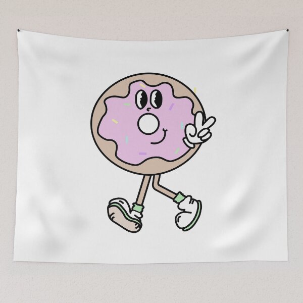 Item preview, Cute and Groovy Donut with Peace Sign designed and sold by mariekawaii.
