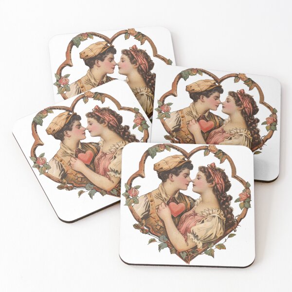 Item preview, Vintage valentines day couple designed and sold by MendaciousMina.