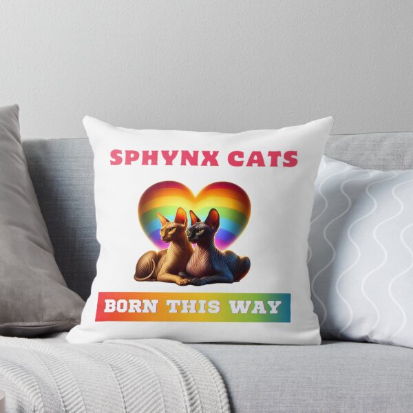 Item preview, Sphynx Cats Rainbow Pride Love Heart lgbtq  designed and sold by Sphynx Cat Art.
