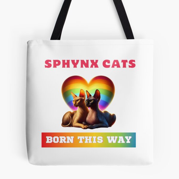 Item preview, Sphynx Cats Rainbow Pride Love Heart lgbtq  designed and sold by Sphynx Cat Art.