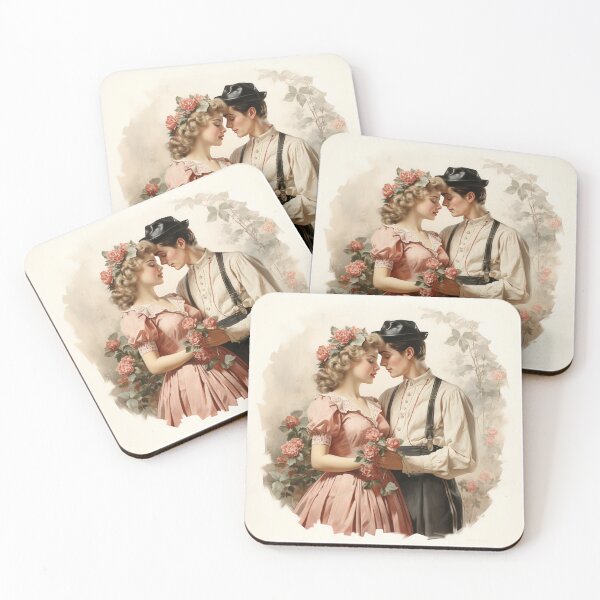 Item preview, Vintage valentines day couple designed and sold by MendaciousMina.